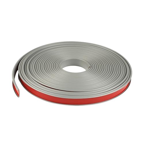 Wandverkleidungsleiste, 32,8 Fuß selbstklebende Furnierkantenleiste, flexible TPE-U-Kanalkante, zusammenklappbarer Kantenschutz aus Blech, passend for 5–40 mm zur Möbelrestaurierung(Gray,18mm) von HAEUYA