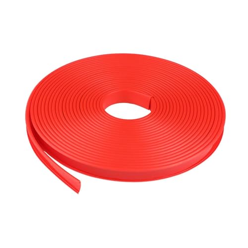Wandverkleidungsleiste, 32,8 Fuß selbstklebende Furnierkantenleiste, flexible TPE-U-Kanalkante, zusammenklappbarer Kantenschutz aus Blech, passend for 5–40 mm zur Möbelrestaurierung(Red,12mm) von HAEUYA