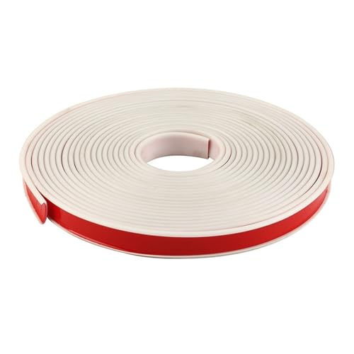 Wandverkleidungsleiste, 32,8 Fuß selbstklebende Furnierkantenleiste, flexible TPE-U-Kanalkante, zusammenklappbarer Kantenschutz aus Blech, passend for 5–40 mm zur Möbelrestaurierung(White,5mm) von HAEUYA