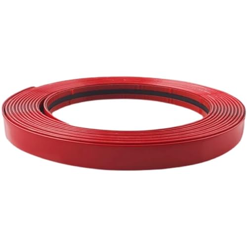 Wandverkleidungsleiste, 5 m selbstklebende Auto-Zierleiste – universelle dekorative Stoßstangen-, Fenster-, Tür- und Karosserieseitenteile sowie Möbeloberflächen im Haushalt(Red,30mm(1.18Inch)) von HAEUYA