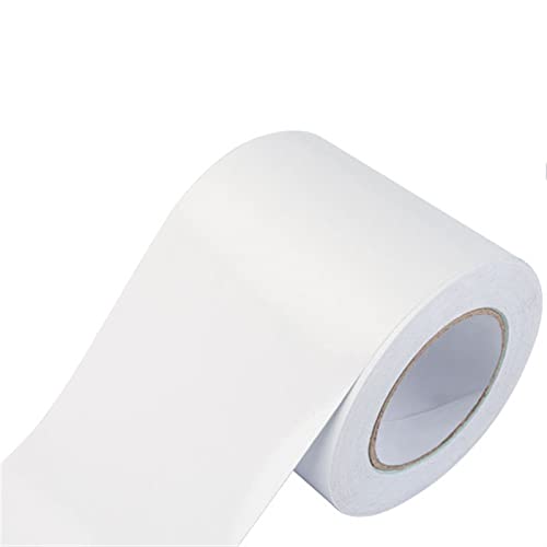 Wandverkleidungsleiste, 5 m selbstklebende Metall-Wandverkleidung, Randleiste, selbstklebende Tapetendekoration, Linien-Innendekoration(Frosted White,15cm(W) X5m(L)) von HAEUYA