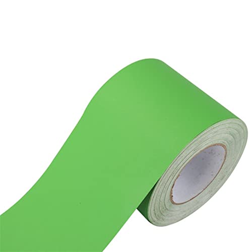 Wandverkleidungsleiste, 5 m selbstklebende Metall-Wandverkleidung, Randleiste, selbstklebende Tapetendekoration, Linien-Innendekoration(Green Matte,15cm(W) X5m(L)) von HAEUYA
