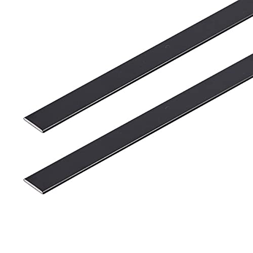 Wandverkleidungsleiste, 5 m selbstklebende Wandkantenleiste, PVC-Dichtungsband for Abziehen und Aufkleben, DIY-Rand als Spiegelrahmen(Matte Black,Width 0.83cm) von HAEUYA