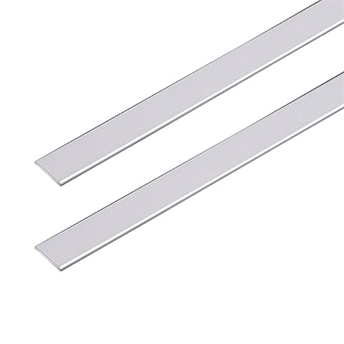 Wandverkleidungsleiste, 5 m selbstklebende Wandkantenleiste, PVC-Dichtungsband for Abziehen und Aufkleben, DIY-Rand als Spiegelrahmen(Matte Silver,Width 0.83cm) von HAEUYA