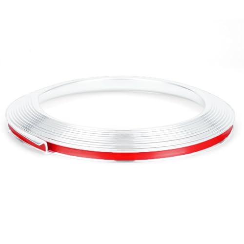 Wandverkleidungsleiste, 6 m Spiegel, selbstklebende Metall-Wandverkleidung, selbstklebende Kantenleiste, flexible Ecke, L-förmige Außenecken-Fliesenleiste(White) von HAEUYA