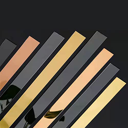 Wandverkleidungsleiste, Eckleiste, 5 m metallisierte Leisten und Wandleisten, selbstklebend, Edelstahl, abziehbar und aufklebbar, spiegelähnlich, flexibel, ultradünn, dekorativ(Gold Mirror,Width 1cm) Wandverkleidungsleiste, Eckleiste, 5 m metallisierte Leisten und Wandleisten, selbstklebend, Edelstahl, abziehbar und aufklebbar, spiegelähnlich, flexibel, ultradünn, dekorativ(Gold Mirror,Width 1cm) von HAEUYA