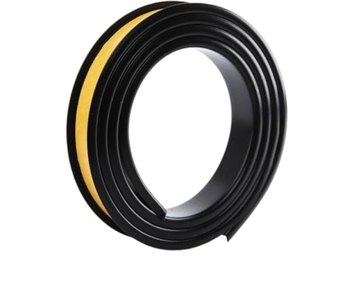 Wandverkleidungsleiste, U-Kanal-Kantenleiste, TPE-Formleiste, 6 m flexibler, selbstklebender U-Kanal for Schränke, Sperrholz, Tische, Kantenschutz(Black,9mm) von HAEUYA