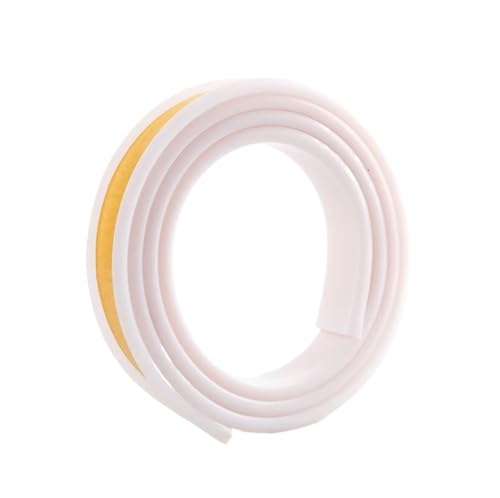 Wandverkleidungsleiste, U-Kanal-Kantenleiste, TPE-Formleiste, 6 m flexibler, selbstklebender U-Kanal for Schränke, Sperrholz, Tische, Kantenschutz(White,9mm) von HAEUYA