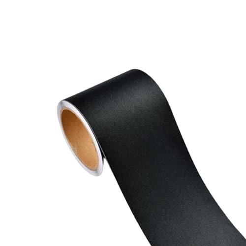 Wandverkleidungsleiste, Wand-Taillenlinie, Taillenlinie, matte Oberfläche, flexible Abzieh- und Klebeleiste, Sockelleiste, 25 m x 3 cm, for Türrahmen und Boden(Black) von HAEUYA