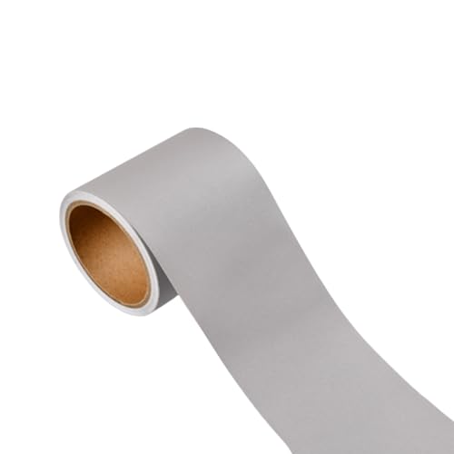 Wandverkleidungsleiste, Wand-Taillenlinie, Taillenlinie, matte Oberfläche, flexible Abzieh- und Klebeleiste, Sockelleiste, 25 m x 3 cm, for Türrahmen und Boden(Grey) von HAEUYA