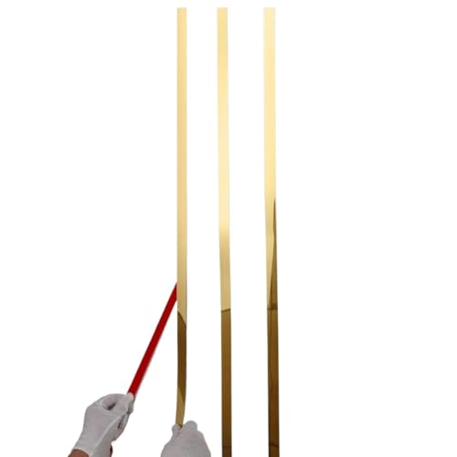 Wandverkleidungsleiste, goldmetallisierte, spiegelähnliche Formleiste, Abzieh- und Klebestreifen for Spiegelrahmen, Kamin und Heimdekoration(10m x 4cm) von HAEUYA