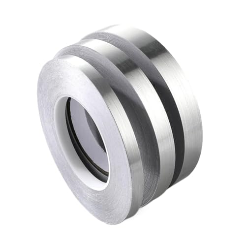Wandverkleidungsleiste, selbstklebende Wandkantenleiste aus Metall, 50 m, for Abziehen und Aufkleben, for Decken- und Türrahmen, Wandverkleidung, Innenbereich, Küche(Brushed Silver,W: 2cm) von HAEUYA