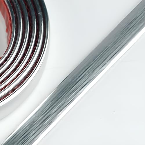 Wandverkleidungsleiste, selbstklebende Wandverkleidungsstreifen, metallähnliches, galvanisiertes, hellsilbernes Klebeband for Decken- und Wandverkleidungen, spiegelähnliches Design, for Abziehen und A Wandverkleidungsleiste, selbstklebende Wandverkleidungsstreifen, metallähnliches, galvanisiertes, hellsilbernes Klebeband for Decken- und Wandverkleidungen, spiegelähnliches Design, for Abziehen und A von HAEUYA