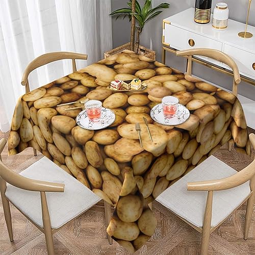 HAHAFU Garten Kartoffeln Tischdecken Rechteck,Druck Wasserdicht Abwischbare Polyester Tischabdeckung Dekoration von HAHAFU