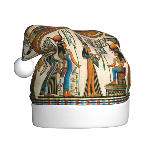 Weihnachtsmütze für Erwachsene im alten Ägypten, bedruckt, Plüsch, bequem, Weihnachtsmütze für Weihnachten, Neujahr Weihnachtsmütze für Erwachsene im alten Ägypten, bedruckt, Plüsch, bequem, Weihnachtsmütze für Weihnachten, Neujahr von HAHAFU