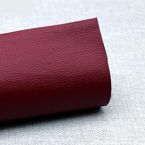 Selbstklebender Lederpatch, Kunstlederpatch, verwendet für Sofa, Autositz Lederreparatur Weinrot(20CMX30CM) von HAHII