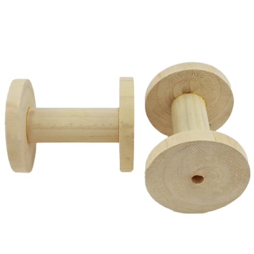 HAHIYO 10 cm, 2 Stück, Naturholzspule, unlackiertes Holz, leere Garnspule, glatter Draht, Webspule, Textilspule, Holzspule, drehbare Spule für Handwerk, DIY, Kunst, Bildung HAHIYO 10 cm, 2 Stück, Naturholzspule, unlackiertes Holz, leere Garnspule, glatter Draht, Webspule, Textilspule, Holzspule, drehbare Spule für Handwerk, DIY, Kunst, Bildung von HAHIYO