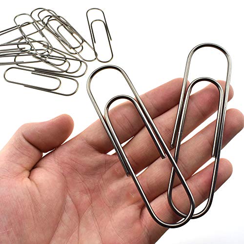 HAHIYO Büroklammern, 100 mm, extra große Büroklammern, stabil, hellschwarz, Vinylbeschichtung, verhindert Kratzer an den Seiten, für Lesezeichen, Organisieren, Zuhause, Büro, Schule, 14 Stück HAHIYO Büroklammern, 100 mm, extra große Büroklammern, stabil, hellschwarz, Vinylbeschichtung, verhindert Kratzer an den Seiten, für Lesezeichen, Organisieren, Zuhause, Büro, Schule, 14 Stück von HAHIYO