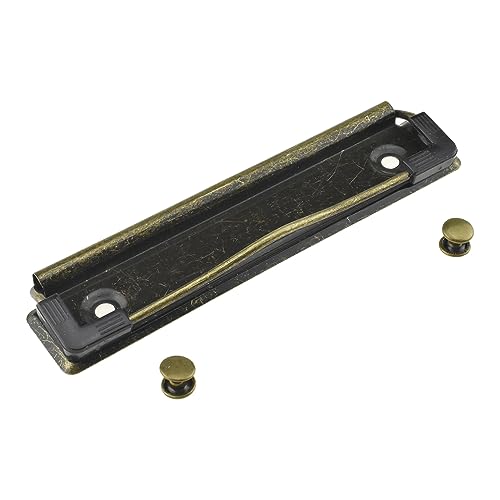 HAHIYO Klemmbrett-Clips aus Metall, 12,9 cm, Vintage-Stil, bronzefarben, 5 Stück, langlebig, federbelastet, mit Gummigriffen und Nieten, Dokumentendatei, Holz, Kunststoff, Klemmbrett für Büro, Schule, HAHIYO Klemmbrett-Clips aus Metall, 12,9 cm, Vintage-Stil, bronzefarben, 5 Stück, langlebig, federbelastet, mit Gummigriffen und Nieten, Dokumentendatei, Holz, Kunststoff, Klemmbrett für Büro, Schule, von HAHIYO