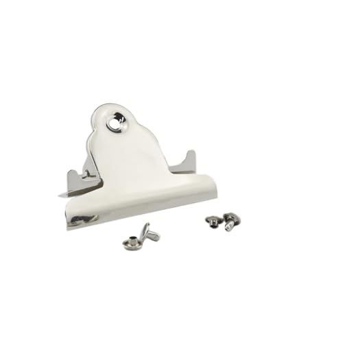 HAHIYO Klemmbrett aus Metall, silberfarben, Schmetterlingsform, mit sicheren Griffen, stabile Federn mit Nieten, Dokumentendatei, Holz, Kunststoff, für Büro, Schule, Zuhause, 7,5 cm HAHIYO Klemmbrett aus Metall, silberfarben, Schmetterlingsform, mit sicheren Griffen, stabile Federn mit Nieten, Dokumentendatei, Holz, Kunststoff, für Büro, Schule, Zuhause, 7,5 cm von HAHIYO