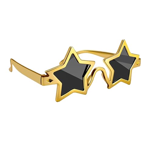 HAICN Sternförmige Sonnenbrille, goldfarben, Kostümzubehör, Party-Brille, lustige Foto-Requisiten für Kinder, Erwachsene, Halloween, Cosplay, Kostüm-Zubehör HAICN Sternförmige Sonnenbrille, goldfarben, Kostümzubehör, Party-Brille, lustige Foto-Requisiten für Kinder, Erwachsene, Halloween, Cosplay, Kostüm-Zubehör von HAICN