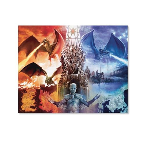 HAIDU 5D Diamond Painting Game of Thrones Game of Thrones DIY Mosaik Kreuzstich Diamant Malerei Set Handwerk Geschenk Wohnkultur（Round Diamond） 50x60cm-20 von HAIDU