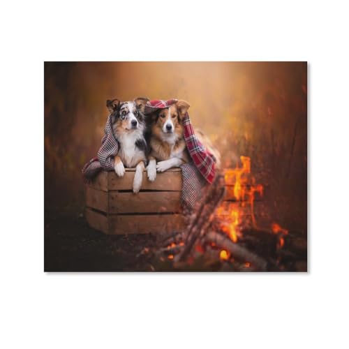 HAIDU Cute Puppy Shepherd Dog DIY 5D Diamond Painting By Number Unique Kits Home Wall Decor Crystal Strass Wall Decor Cross Stitch（Round Diamond） 50x50cm-271 von HAIDU