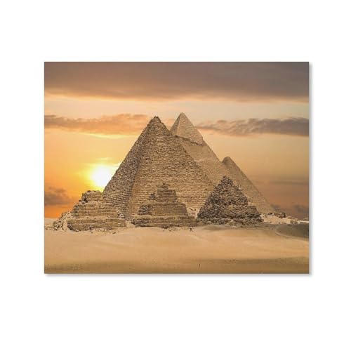 HAIDU DIY 5D Diamond Paintings Kit Pyramiden von Ägypten Diamantkreuzstichmuster Home Wall Decor（Round Diamond） 30x40cm-40 von HAIDU