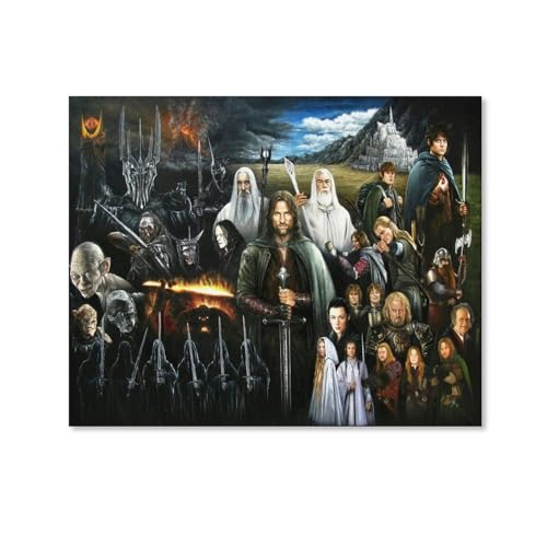 HAIDU Der Herr der Ringe Poster Diamond Painting Set, 5D Bilder für Erwachsene und Kinder, Full Drill Art für Heimdekoration (Runde Diamanten) 30x40cm-129 von HAIDU