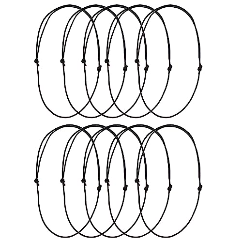 10 Stück schwarze Lederhalsbänder, Halsketten, lange Kordeln, Halskettenschnüre, Schmuckherstellung, Zubehör für Schmuckdesigns 10 Stück schwarze Lederhalsbänder, Halsketten, lange Kordeln, Halskettenschnüre, Schmuckherstellung, Zubehör für Schmuckdesigns von HAISENG