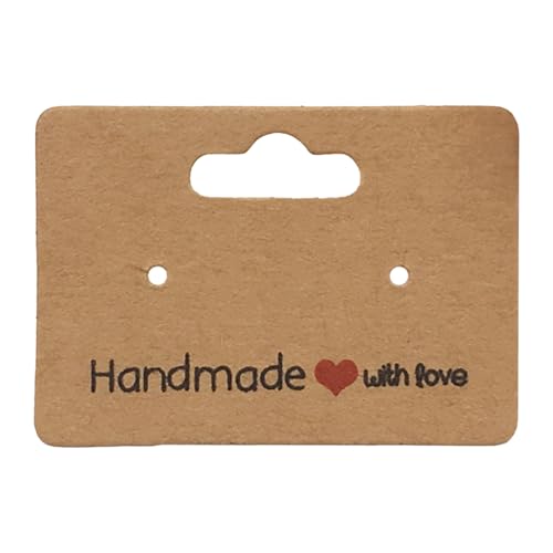 100 Stück Ohrring-Kartenhalter zum Präsentieren von Schmuck, stabiles Kraftpapier, Heimorganisation von HAISENG