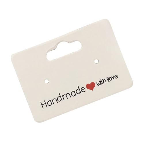 100 Stück Ohrring-Kartenhalter zum Präsentieren von Schmuck, stabiles Kraftpapier, Heimorganisation von HAISENG