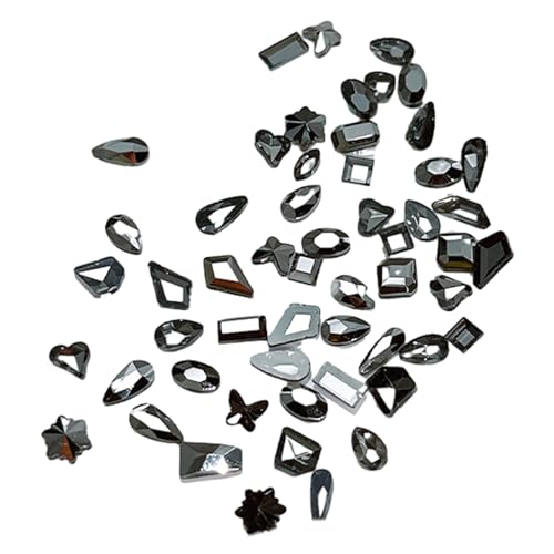 100 Stück modische Glaskunst-Schmuckanhänger, Kristall-Strasssteine, Dekoration, Kunst-Set, Kristall-Zubehör, gemischte Formsteine von HAISENG