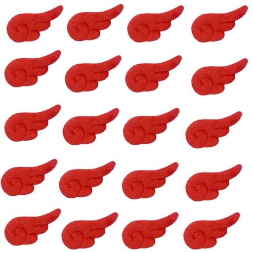 20pcs Schöne Plüschflügel Geformte Flecken Machen Selbst Und Machen Stirnbänder Kleidungsbeutel Haare Barrettes Armband Nähen Dekore von HAISENG