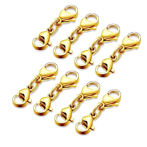 8 Stück Doppel-Karabinerverschlüsse, kleine Halskettenverlängerungen, Doppelklauen-Verbindungsstück, Schmuck-Verlängerungsverschluss, einfach zu verwenden 8 Stück Doppel-Karabinerverschlüsse, kleine Halskettenverlängerungen, Doppelklauen-Verbindungsstück, Schmuck-Verlängerungsverschluss, einfach zu verwenden von HAISENG