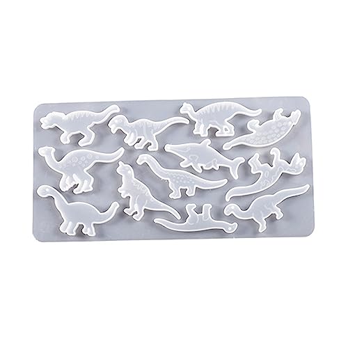 Dinosaurier-Silikonform für Ohrringe, Halsketten, Schlüsselanhänger, Anhänger, super glänzende Tier-Epoxidharz-Gussform von HAISENG