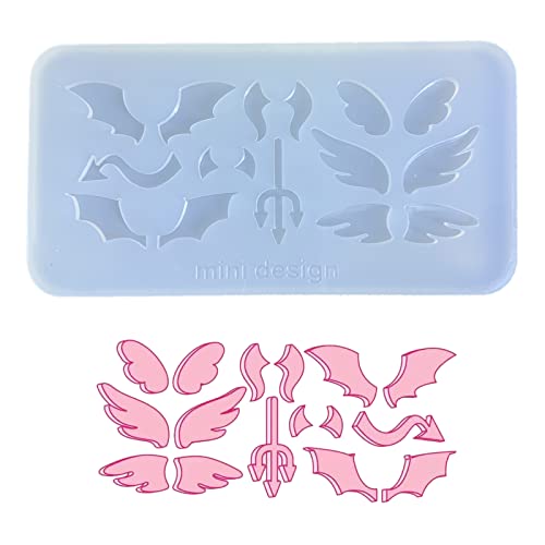 Engel Teufel Silikonform Epoxidharz Gussform Pendelly Schmuck Schmuck Schlüsselbund Dekoration Craft Making von HAISENG