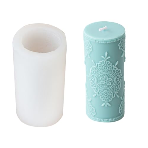 Geprägte Form mit Spitzenmuster, Zylinder, Epoxidharz, Schmuck, Wachs, handgefertigt, Damen, leicht zu entformen Geprägte Form mit Spitzenmuster, Zylinder, Epoxidharz, Schmuck, Wachs, handgefertigt, Damen, leicht zu entformen von HAISENG