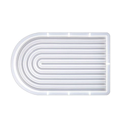 Gestreifte Silikonform für Bogen, Tür, Tablett, Kunstharz, handgefertigt, Tassenmatte, Epoxidharz, Heimdekoration, Handwerk von HAISENG