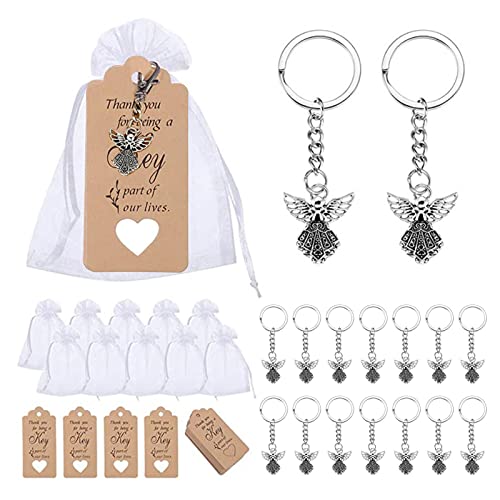 HAISENG 30 Stück Schlüsselanhänger für Taufe, Schlüsselanhänger mit Dankeschön, Kraft-Anhänger, Tasche für Kinder HAISENG 30 Stück Schlüsselanhänger für Taufe, Schlüsselanhänger mit Dankeschön, Kraft-Anhänger, Tasche für Kinder von HAISENG