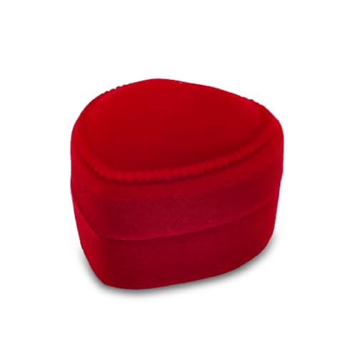 HAISENG Antragsbox, Verlobungsbox, Herzform, Ohrringe, Schmuckschatulle für Jahrestag, Valentinstag, Hochzeit (rot) von HAISENG