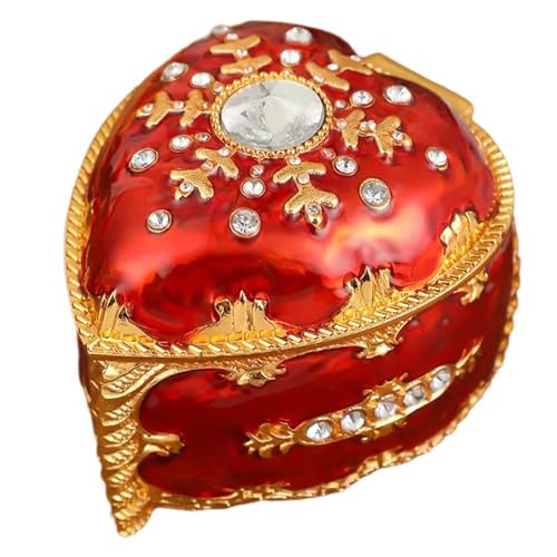 HAISENG Elegante Herz-Schmuckschatulle mit weichem Samtfutter, stilvolle Aufbewahrungsbox für Eheringe, Organizer für Ohrringe HAISENG Elegante Herz-Schmuckschatulle mit weichem Samtfutter, stilvolle Aufbewahrungsbox für Eheringe, Organizer für Ohrringe von HAISENG