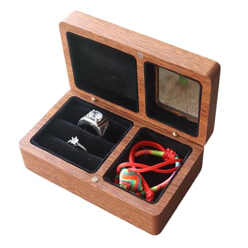 HAISENG Handgefertigte Schmuckschatulle aus Holz, Zubehör-Organizer mit weichem Samt, Aufbewahrungsbox für Ohrringe, Armbänder, Halsketten HAISENG Handgefertigte Schmuckschatulle aus Holz, Zubehör-Organizer mit weichem Samt, Aufbewahrungsbox für Ohrringe, Armbänder, Halsketten von HAISENG