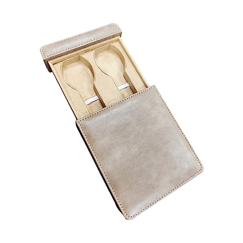 HAISENG Handgefertigtes PU-Leder; rechteckige Reiseuhr-Box, tragbar, ausziehbar, Uhrenvitrinen für Männer und Erwachsene von HAISENG