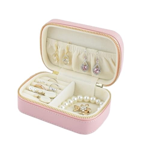 HAISENG Juwelierspeichergehäuse Organisation Box Tragbares PU Leder Schmuckschatulle Praktische Und Sichere Lagerhülle Für Frauen HAISENG Juwelierspeichergehäuse Organisation Box Tragbares PU Leder Schmuckschatulle Praktische Und Sichere Lagerhülle Für Frauen von HAISENG