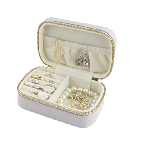 HAISENG Juwelierspeichergehäuse Organisation Box Tragbares PU Leder Schmuckschatulle Praktische Und Sichere Lagerhülle Für Frauen HAISENG Juwelierspeichergehäuse Organisation Box Tragbares PU Leder Schmuckschatulle Praktische Und Sichere Lagerhülle Für Frauen von HAISENG
