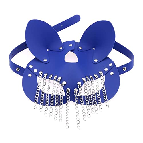 HAISENG Kette Quasten Leder Kostüm Cosplay Halloween Mysterious Half Face Punk für Karneval Nachtclub HAISENG Kette Quasten Leder Kostüm Cosplay Halloween Mysterious Half Face Punk für Karneval Nachtclub von HAISENG