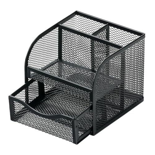 HAISENG Multifunktionaler Schreibtisch-Organizer mit Stifthalter und Schiebeschublade aus Netzstoff, platzsparende Stift-Organizer HAISENG Multifunktionaler Schreibtisch-Organizer mit Stifthalter und Schiebeschublade aus Netzstoff, platzsparende Stift-Organizer von HAISENG