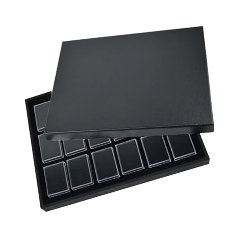 HAISENG Schmuckstein-Display und Aufbewahrungsbox, 18 Fächer, Organizer für Diamanten, Schmuck und Sammlerstücke, mit transparentem Schutzdeckel HAISENG Schmuckstein-Display und Aufbewahrungsbox, 18 Fächer, Organizer für Diamanten, Schmuck und Sammlerstücke, mit transparentem Schutzdeckel von HAISENG