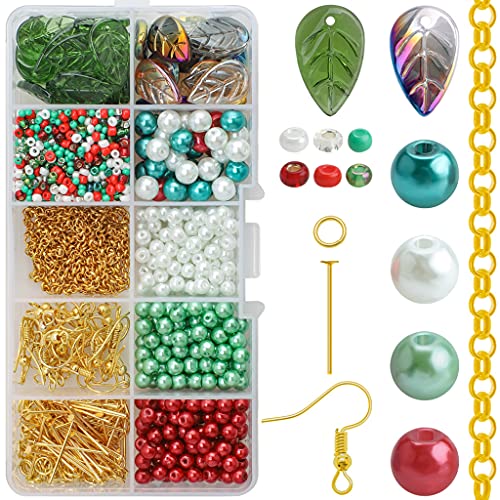 HAISENG Schönes Schmuck-Zubehör-Set, kleine Perlen, hausgemachte lose Perlen, Zubehör, mit Box HAISENG Schönes Schmuck-Zubehör-Set, kleine Perlen, hausgemachte lose Perlen, Zubehör, mit Box von HAISENG